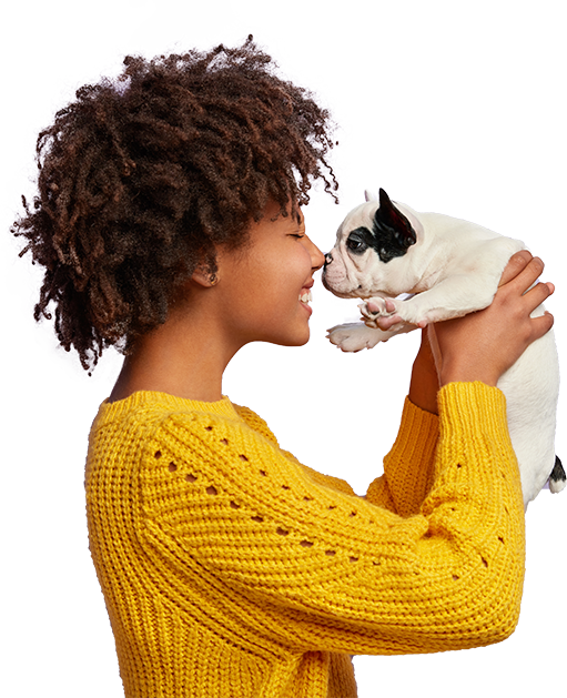 Girl-holding-puppy