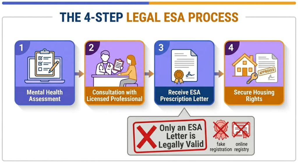 Infographic: the four-step legal process for getting an ESA letter