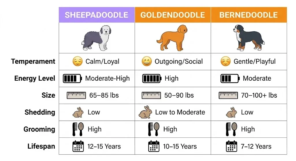 Sheepadoodle & Goldendoodle