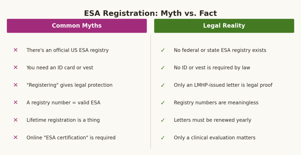 ESA registration myths vs. facts