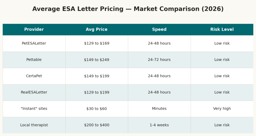 esa pricing
