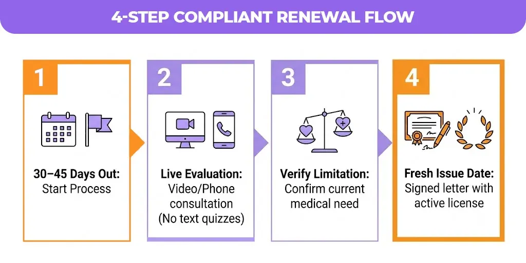 4-step compliant renewal