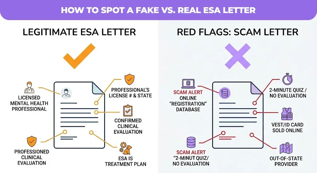 How to Spot a Fake vs. Real ESA Letter