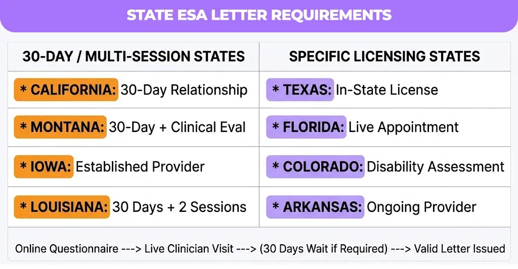 State esa letter requirements