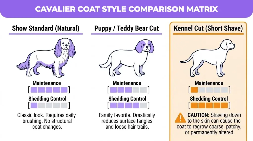 cavalier coat style comparison matrix