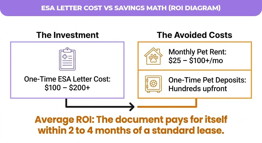 esa letter cost vs savings