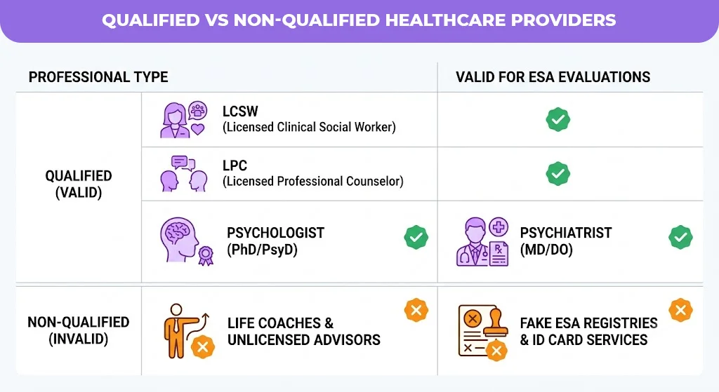 qualified vs non-qualified healthcare providers
