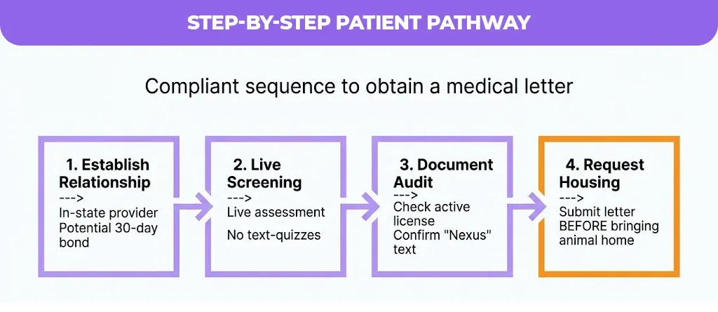 step-by-step patient pathway
