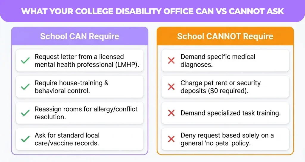 what your college disability office can vs cannot ask