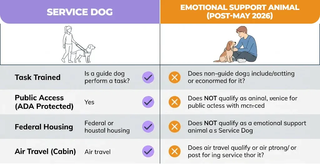 Service Dog vs. Emotional Support Animal