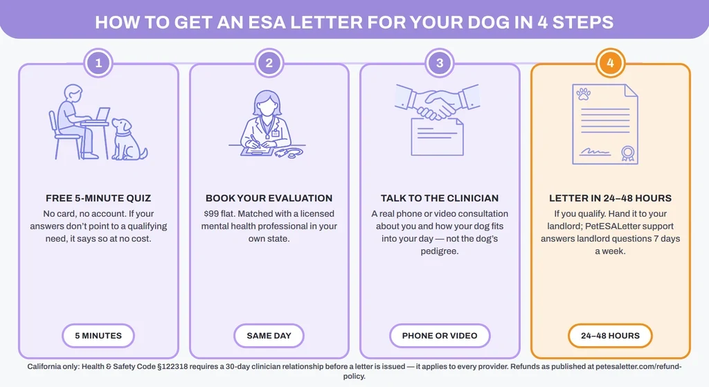 How to get an ESA letter for your dog in four steps