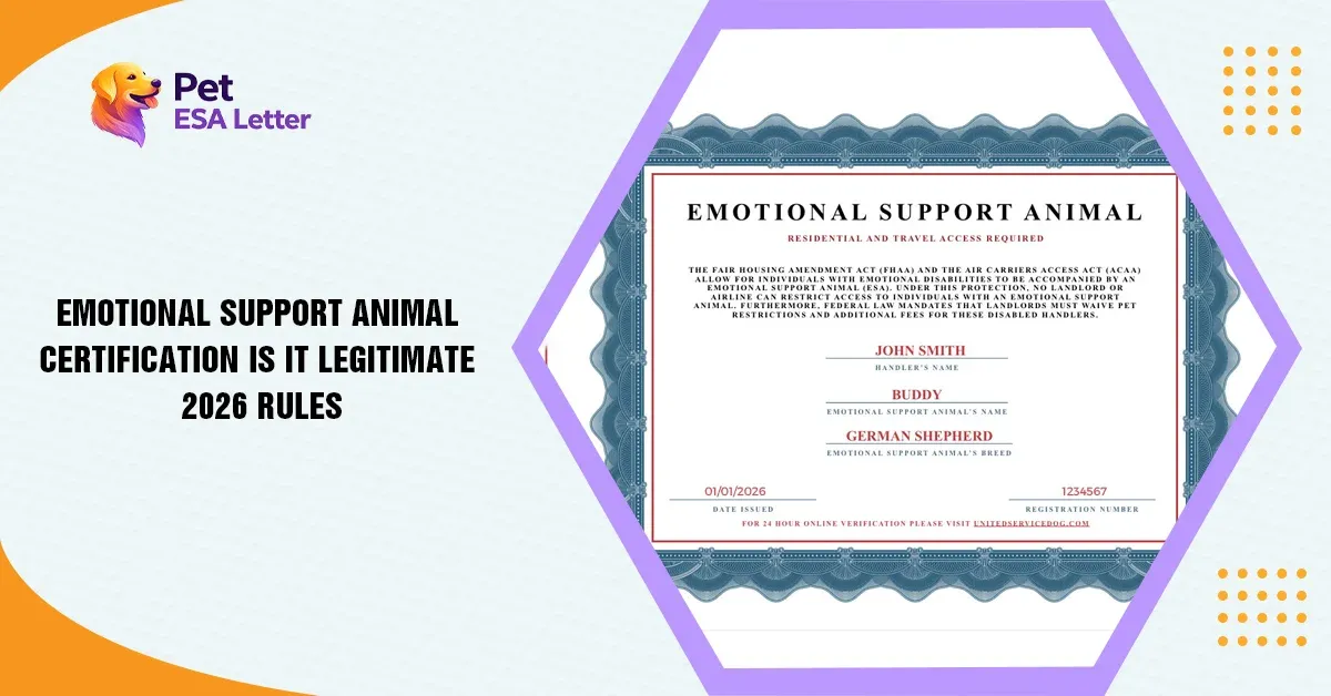 Emotional Support Animal Certification